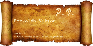 Porkoláb Viktor névjegykártya