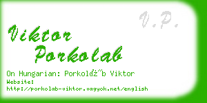 viktor porkolab business card
